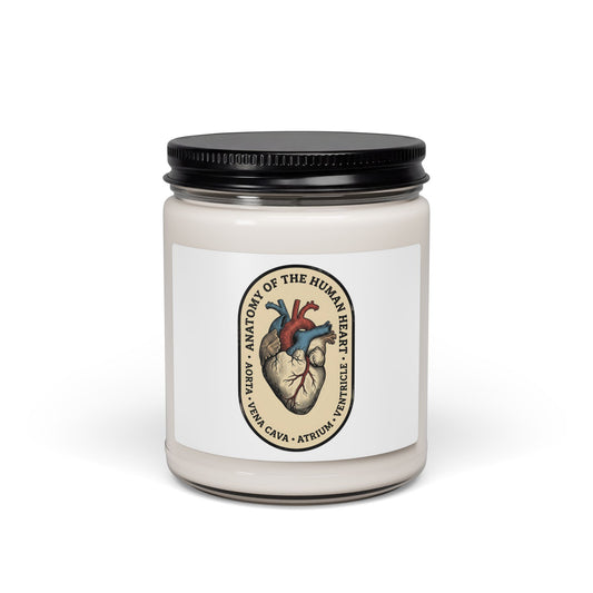 Vintage Anatomical Heart Candle, Soy Jar | Retro Animal Easy Tiger Vibe
