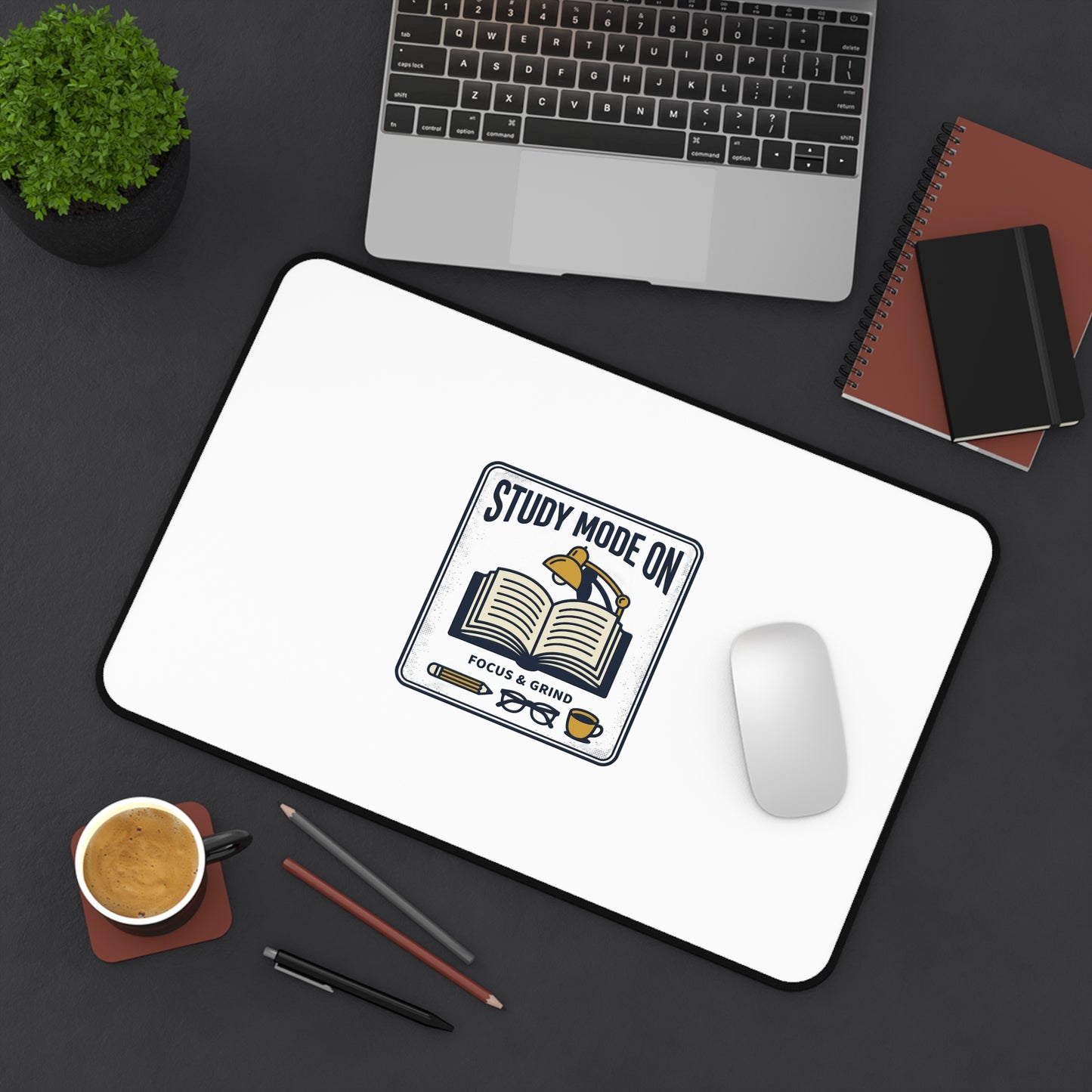 Study Mode ON Desk Mat — Large Non‑Slip Mouse Pad for Students & Home Office