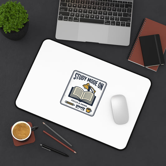 Study Mode ON Desk Mat — Large Non‑Slip Mouse Pad for Students & Home Office