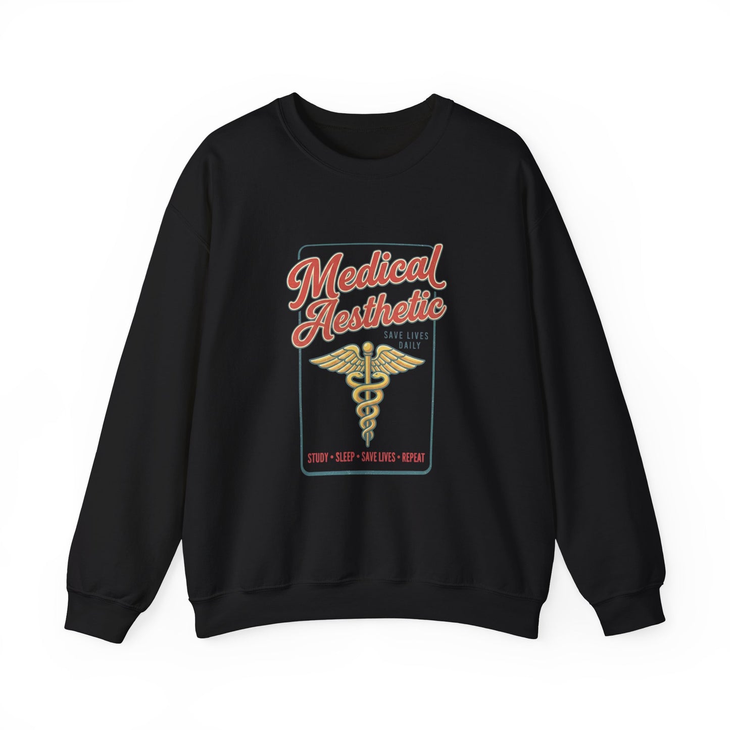 Medical Aesthetic Caduceus Sweatshirt | Vintage Food Graphics Retro Diner Typography