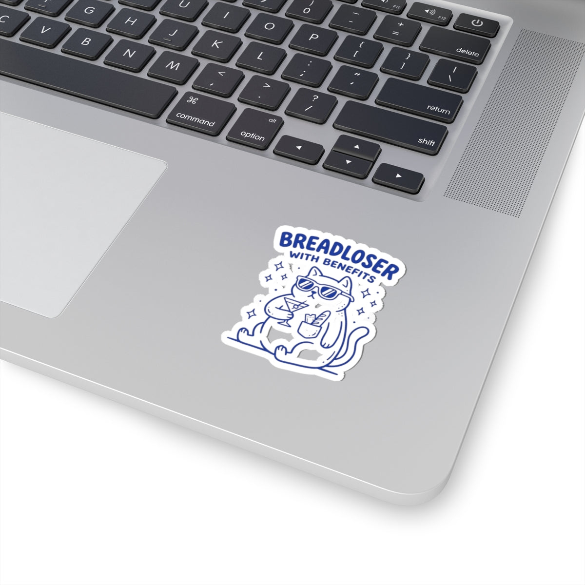 BREADLOSER WITH BENEFITS Sticker | Funny Cat Doodle, Breadloser Humor