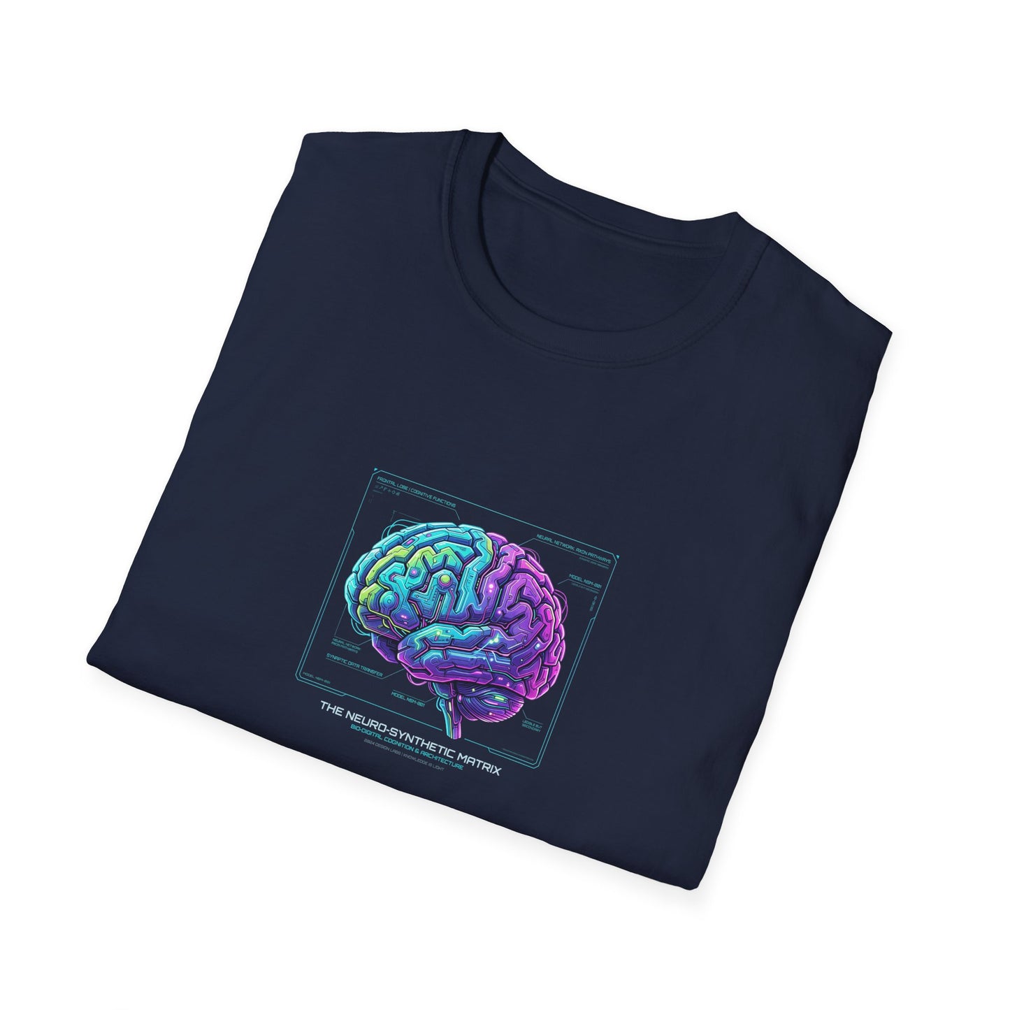 Neon Circuit Brain T-Shirt — Futuristic Sci‑Fi Science Poster Tee