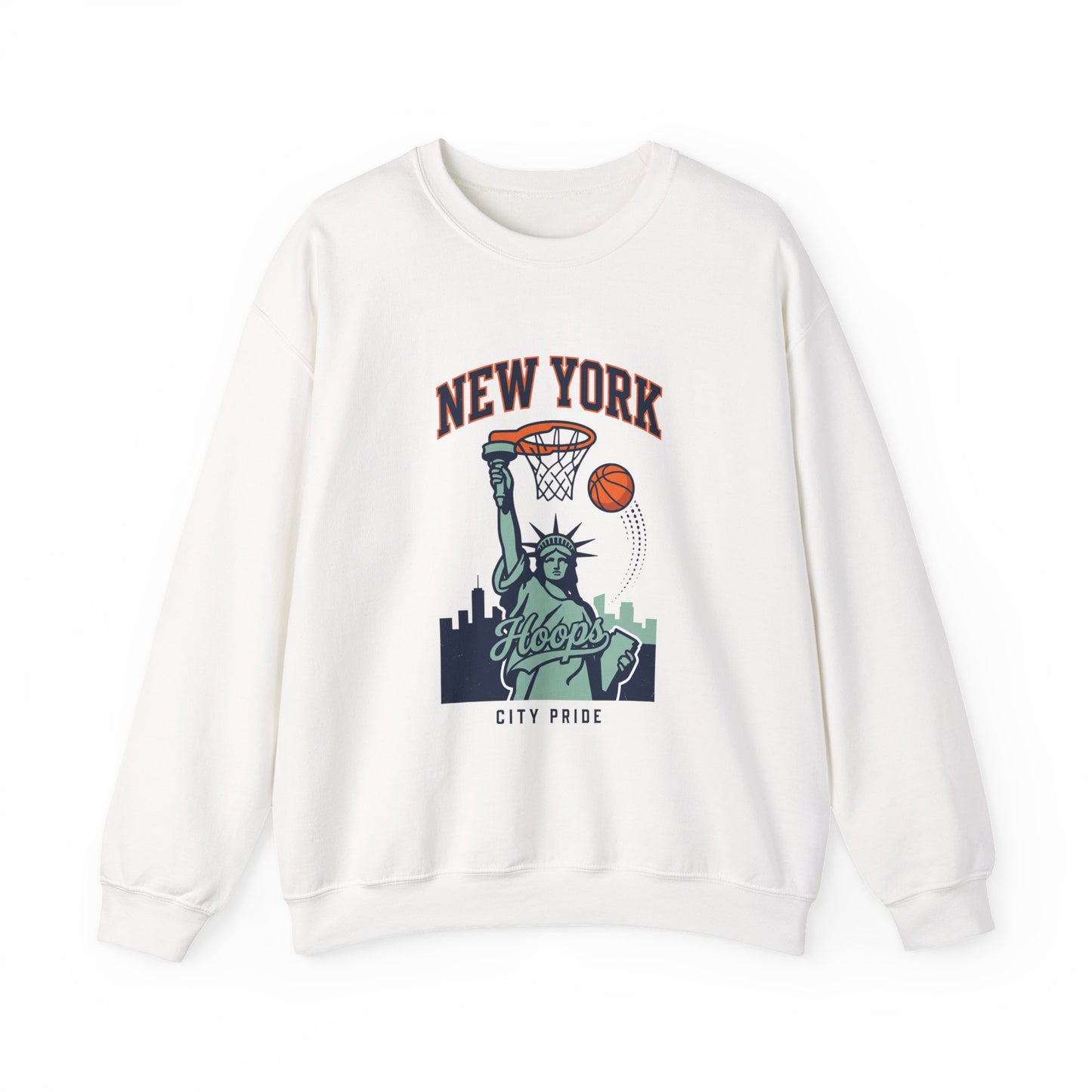 New York City Hoops Crewneck Sweatshirt | NY Basketball City Pride