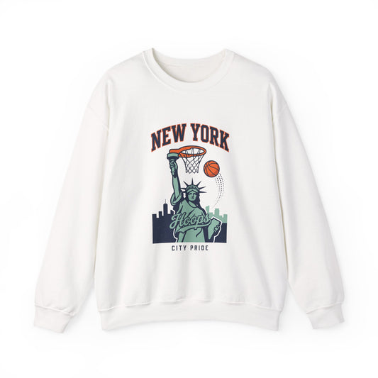 New York City Hoops Crewneck Sweatshirt | NY Basketball City Pride