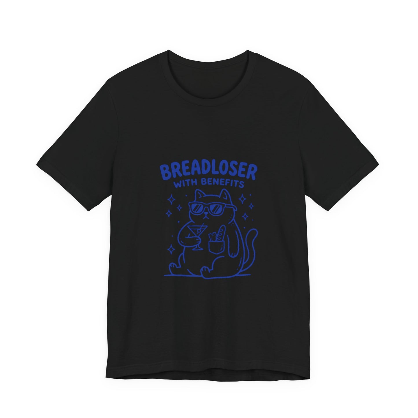 BREADLOSER WITH BENEFITS Tee | Breadloser Humor, Doodle Cat Illustration