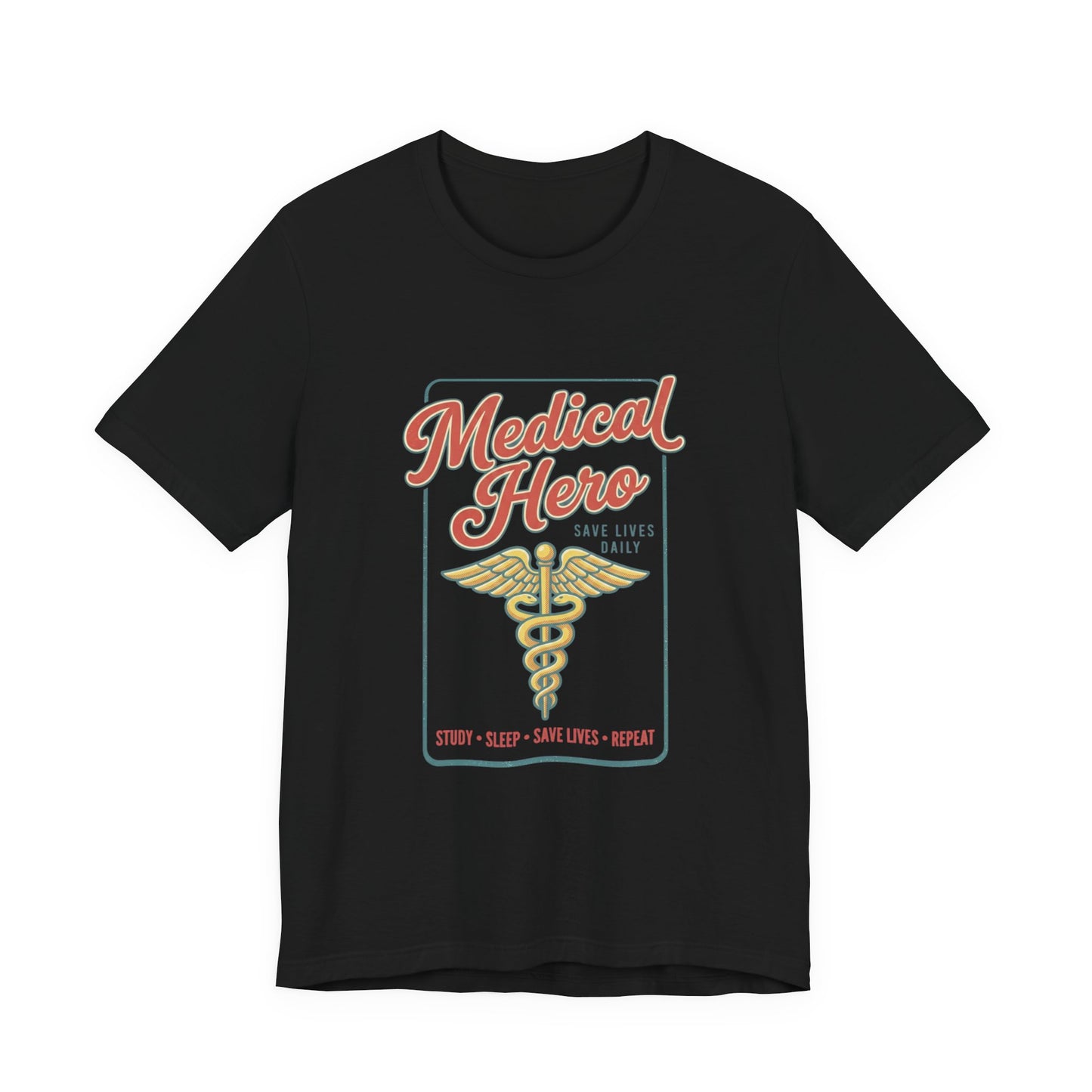 Medical Hero Caduceus Tee | Vintage Medical Retro Typography
