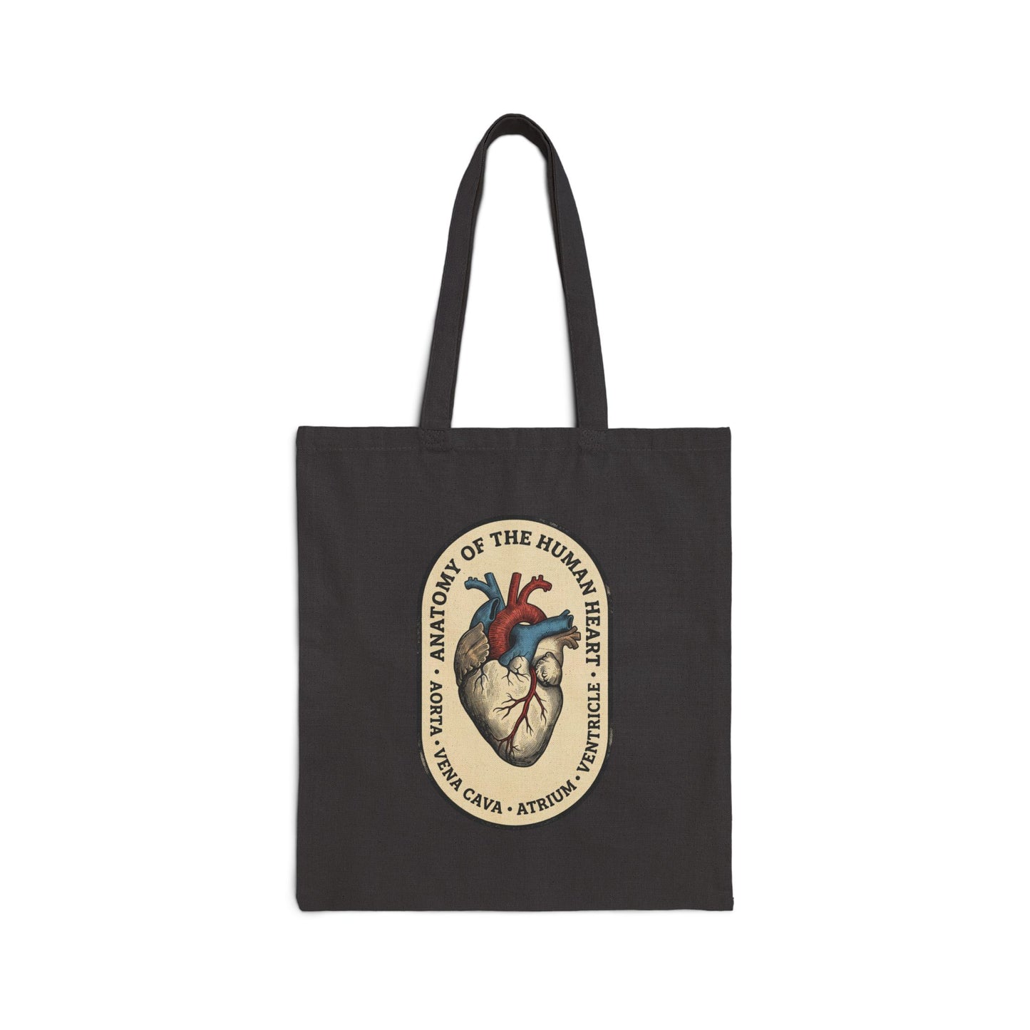 Anatomical Heart Illustration Tote | Retro Animal Art, Easy Tiger Vacation Vibe