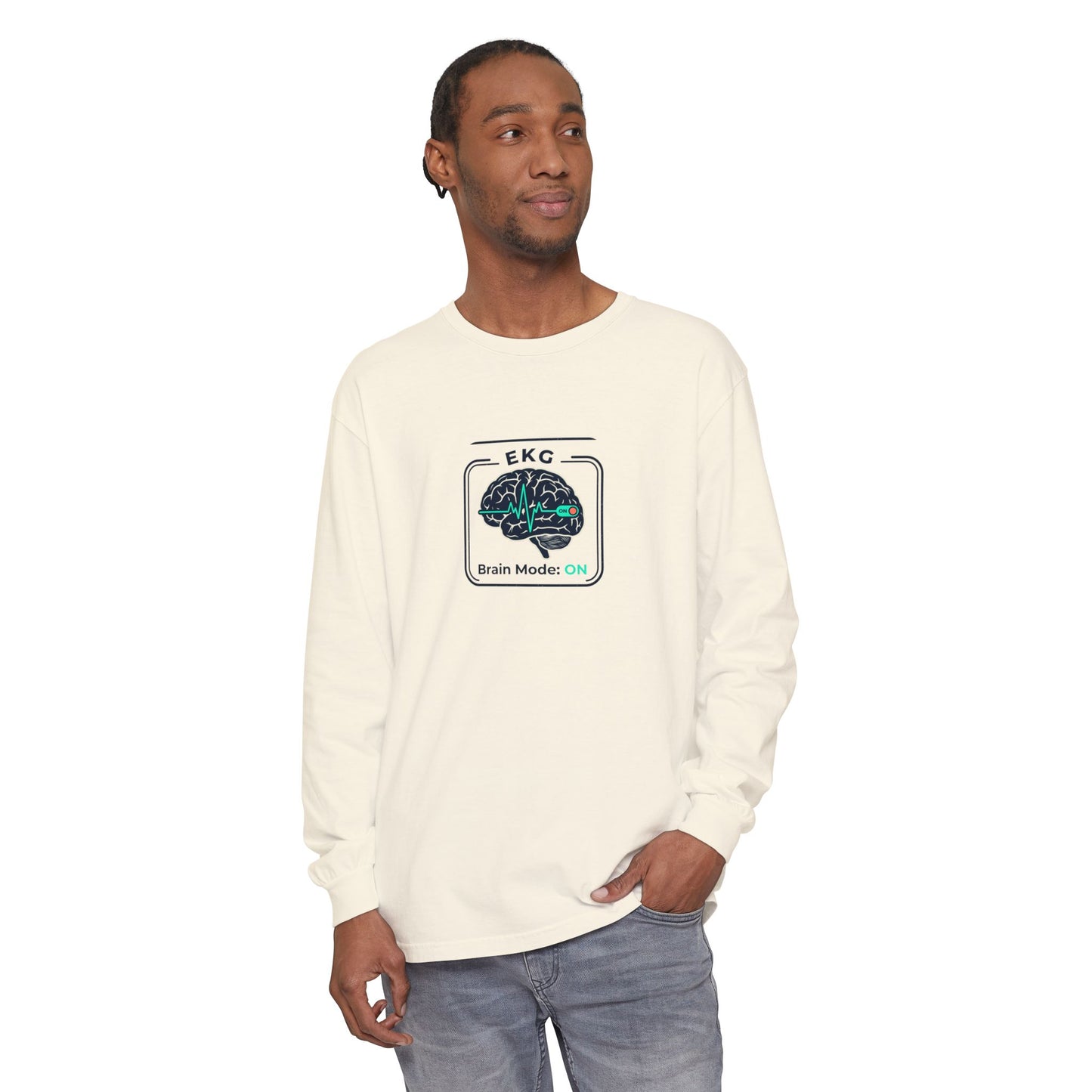 Brain Mode: EKG Graphic Long Sleeve Tee