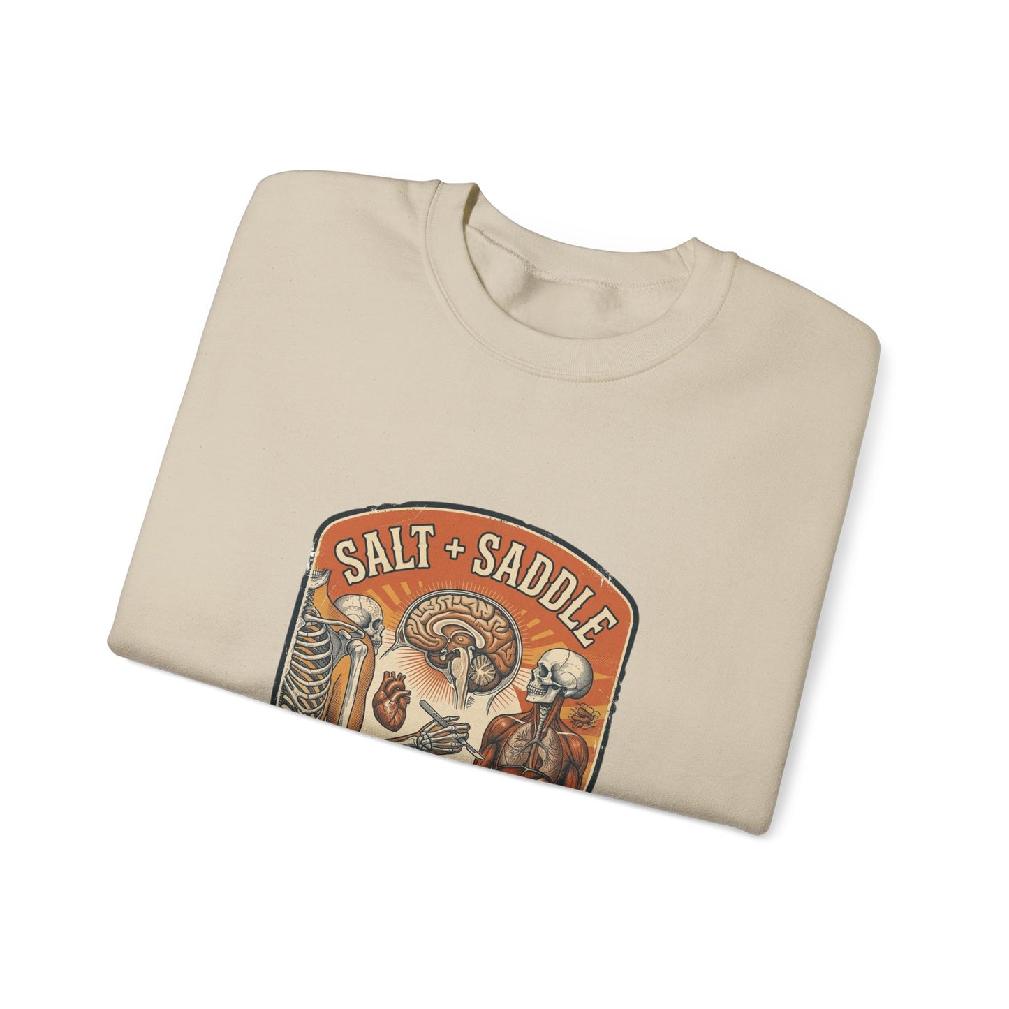 Salt & Saddle Retro Western Crewneck Sweatshirt | Coastal Cowgirl Country Aesthetic