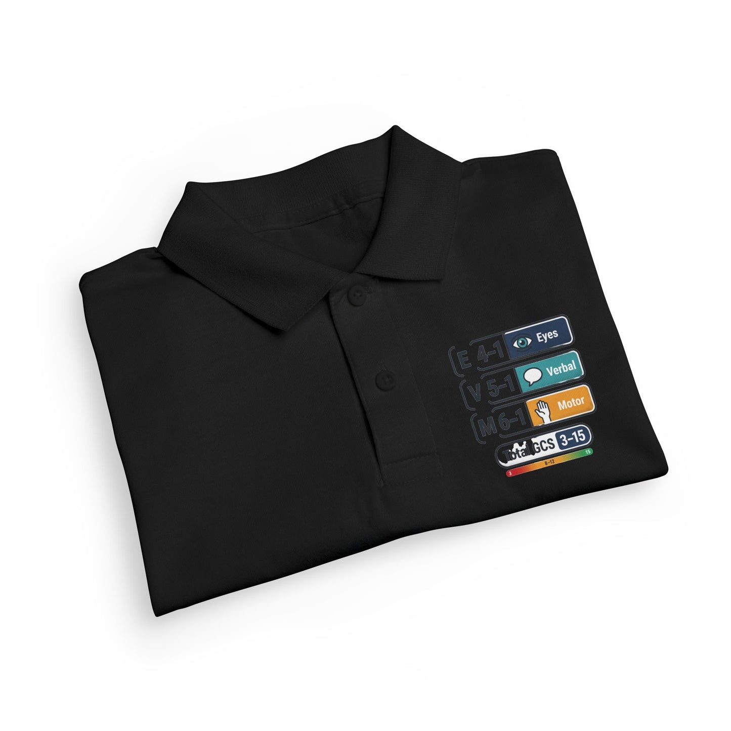 Kids Polo Shirt with Colorful Camping Icons — Outdoor Adventure Badge Design