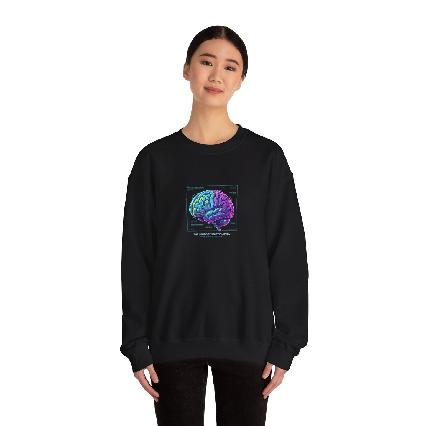 Neon Circuit Brain Sweatshirt — Futuristic Sci‑Fi Poster Design for Science Enthusiasts