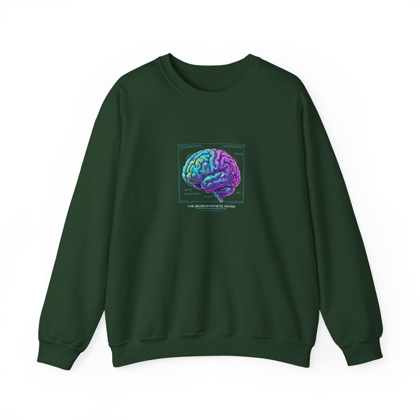 Neon Circuit Brain Sweatshirt — Futuristic Sci‑Fi Poster Design for Science Enthusiasts
