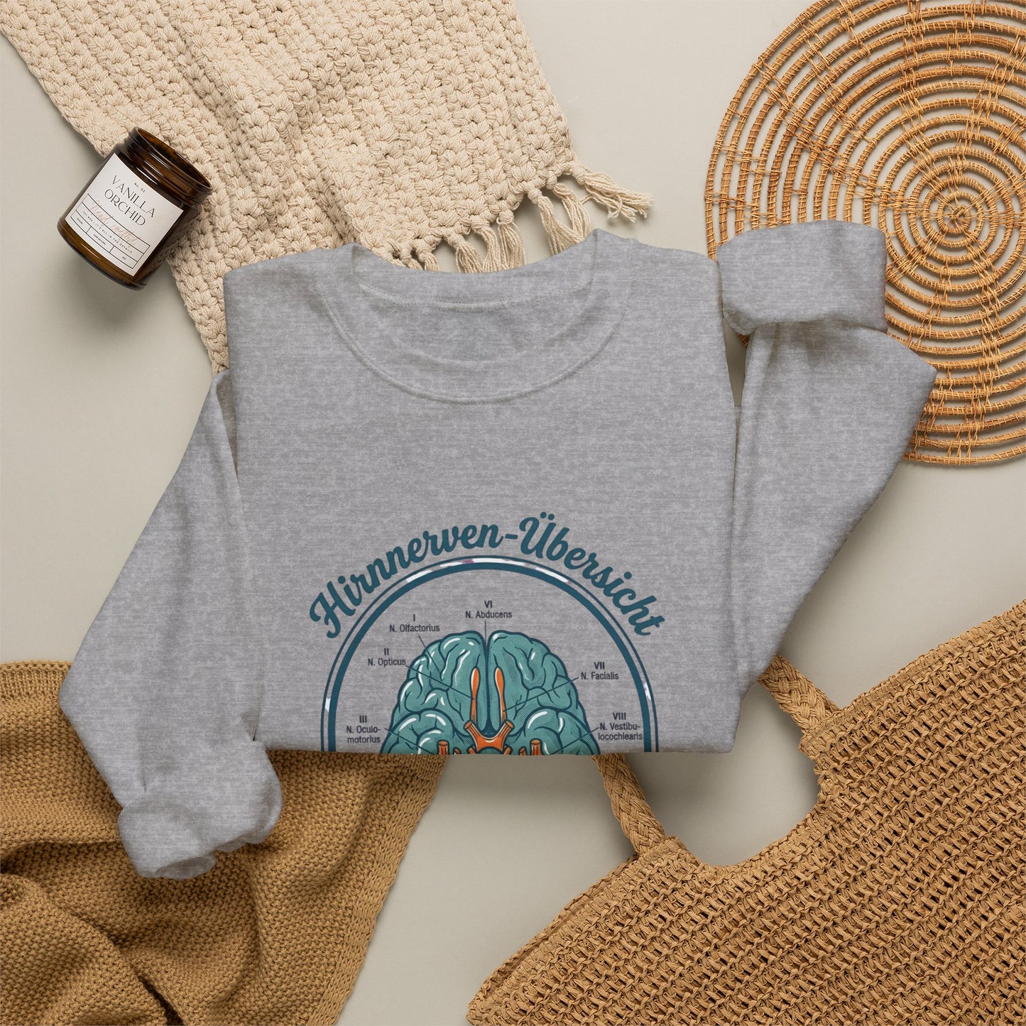 Literary Aesthetic Brain Crest Sweatshirt | Book Girl Summer, BookTok Style