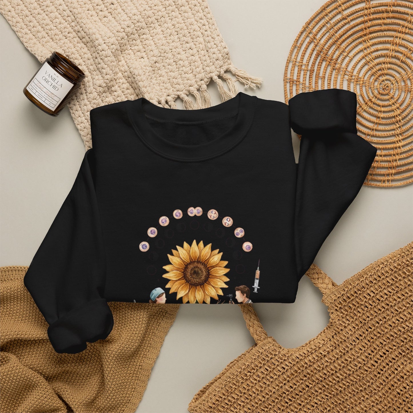 Sunflower Birth Flower Crewneck | Botanical Birth Month Sweatshirt