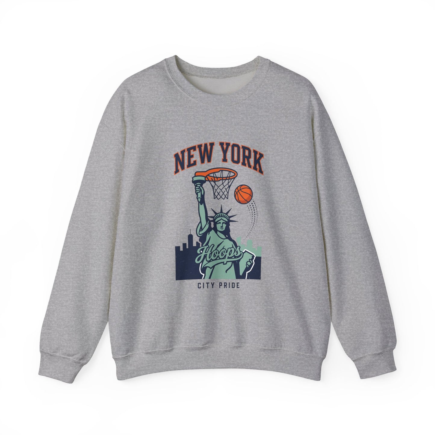 New York City Hoops Crewneck Sweatshirt | NY Basketball City Pride