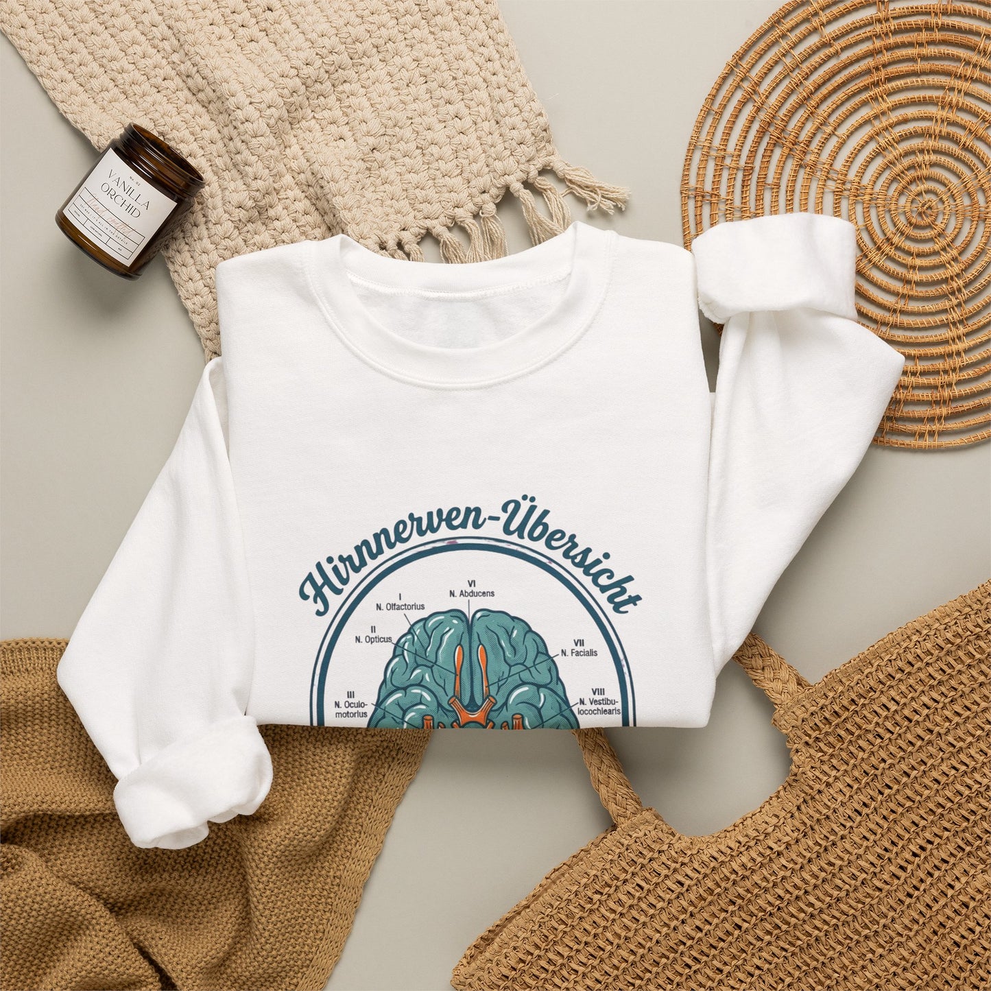 Literary Aesthetic Brain Crest Sweatshirt | Book Girl Summer, BookTok Style