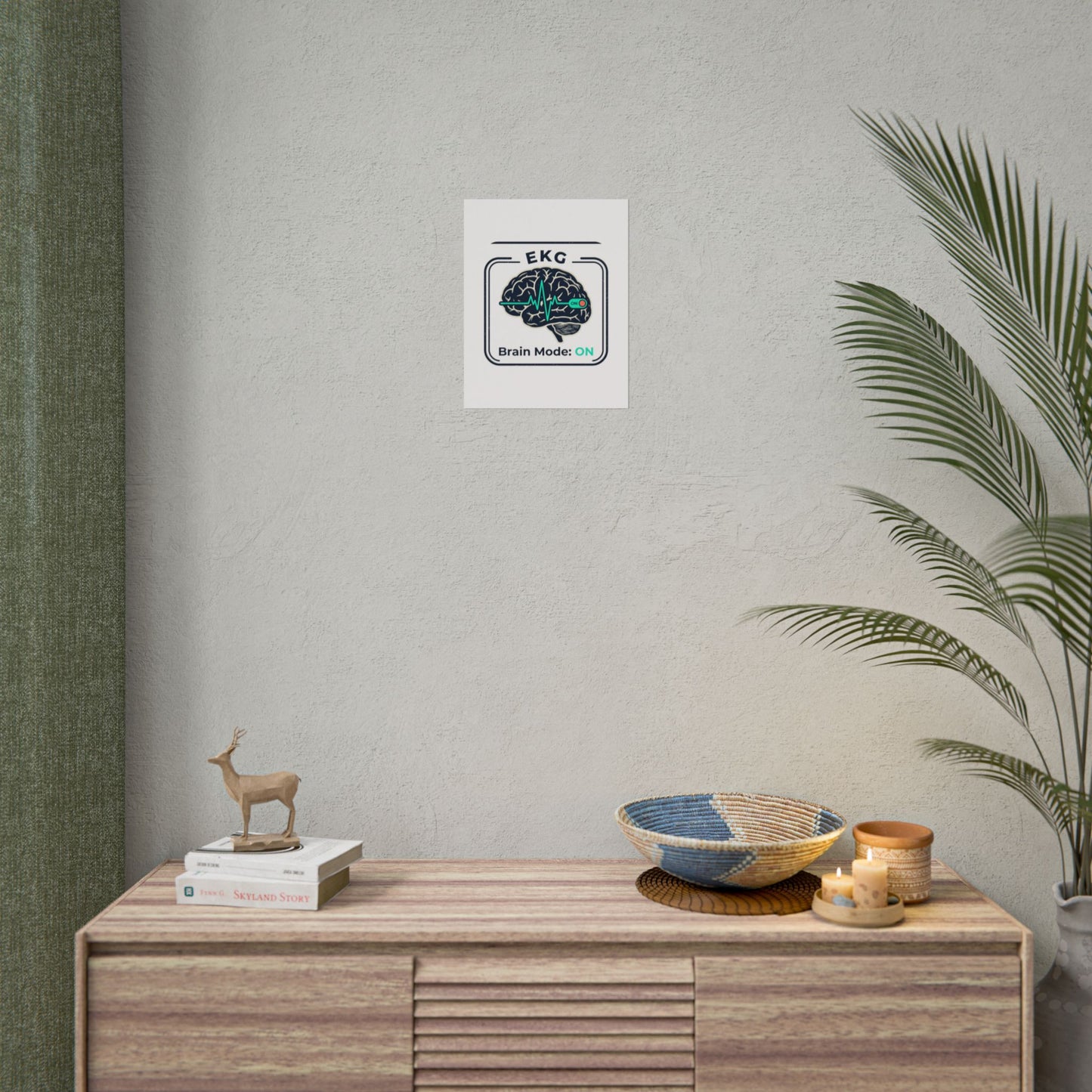 Rolled Poster — "EKG Brain Mode: ON" Graphic Art Print