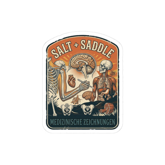 Salt & Saddle Anatomy Sticker | Country Aesthetic Western Cowgirl