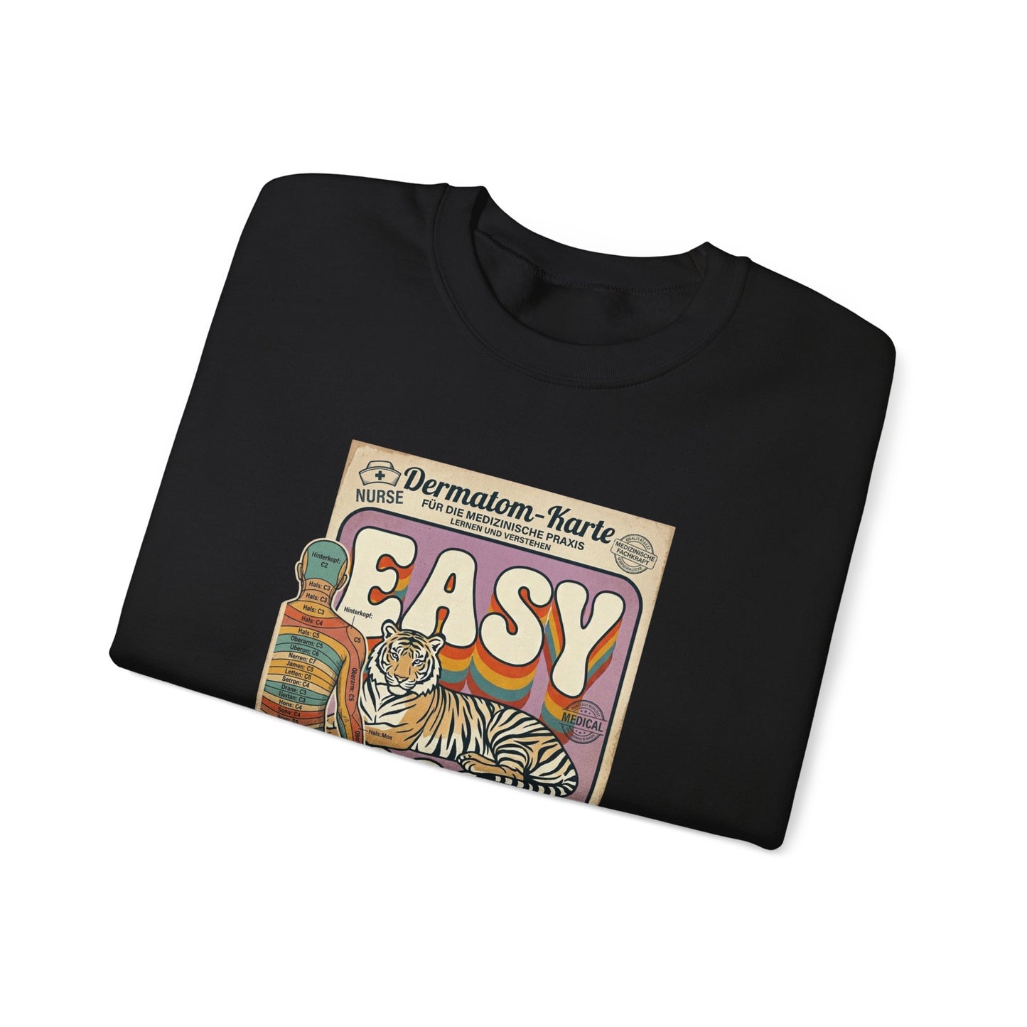 Easy Tiger retro tiger graphic Crewneck, vintage vacation vibe