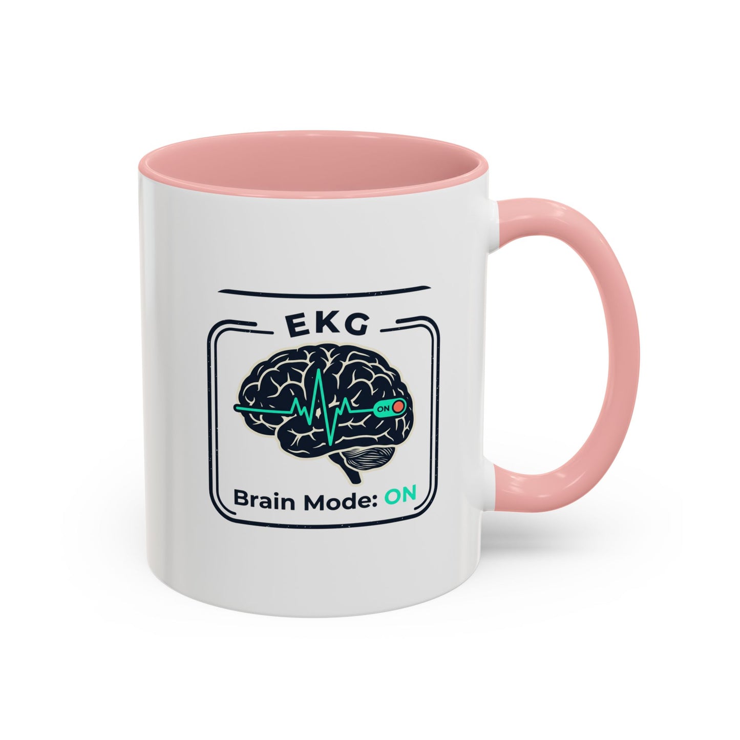 EKG Brain Mode ON Coffee Mug — Accent 11/15oz