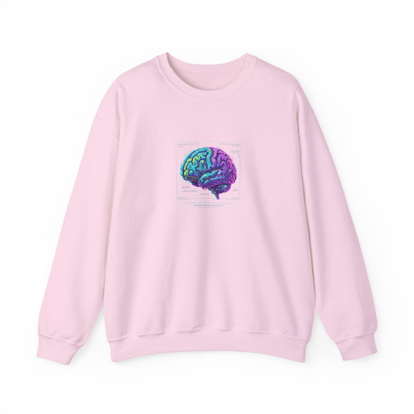 Neon Circuit Brain Sweatshirt — Futuristic Sci‑Fi Poster Design for Science Enthusiasts
