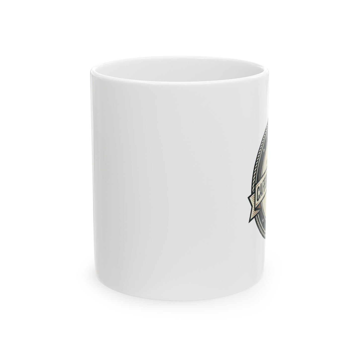 Caffeine & Cortisol Ceramic Mug — Funny Coffee Quote Mug (11oz/15oz)