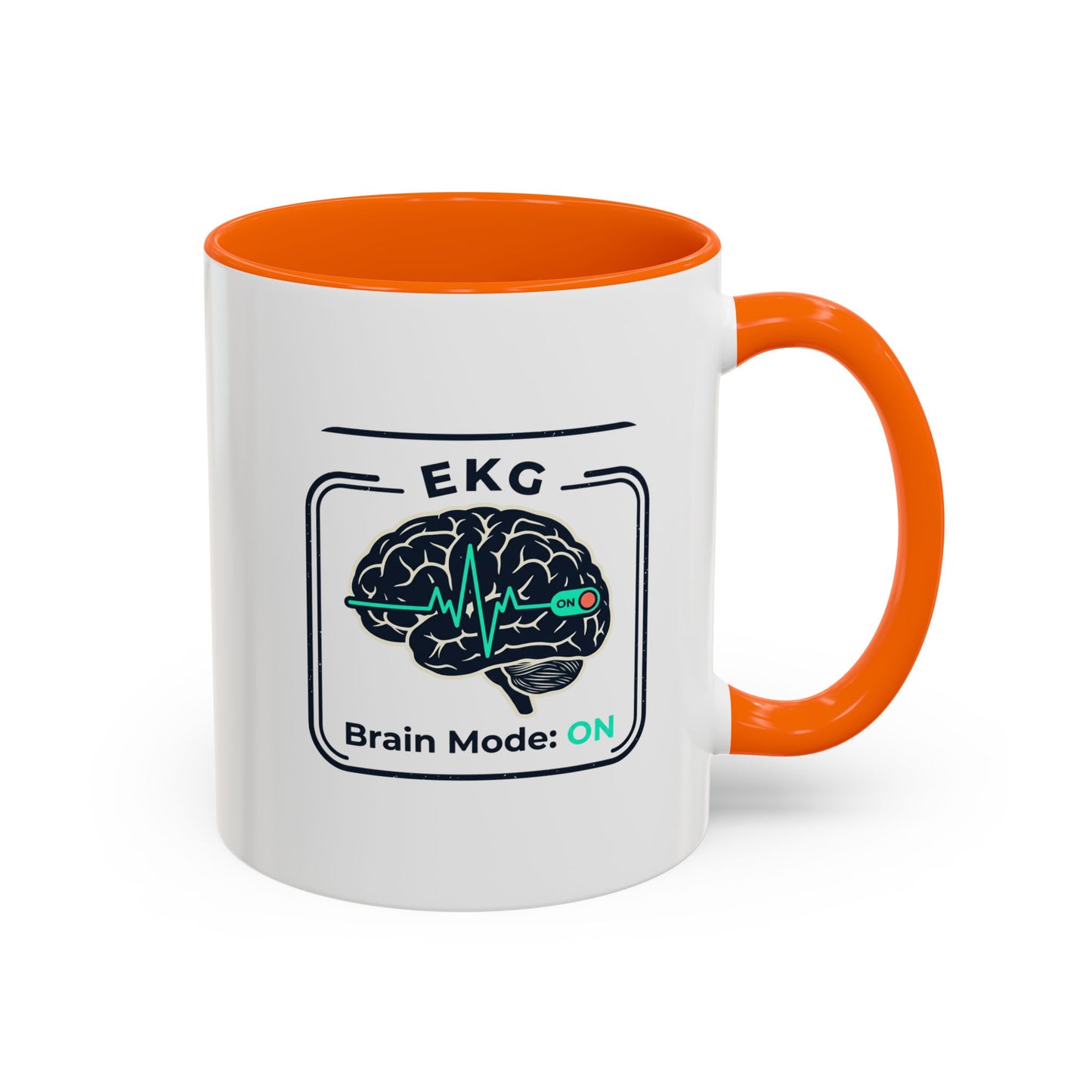 EKG Brain Mode ON Coffee Mug — Accent 11/15oz
