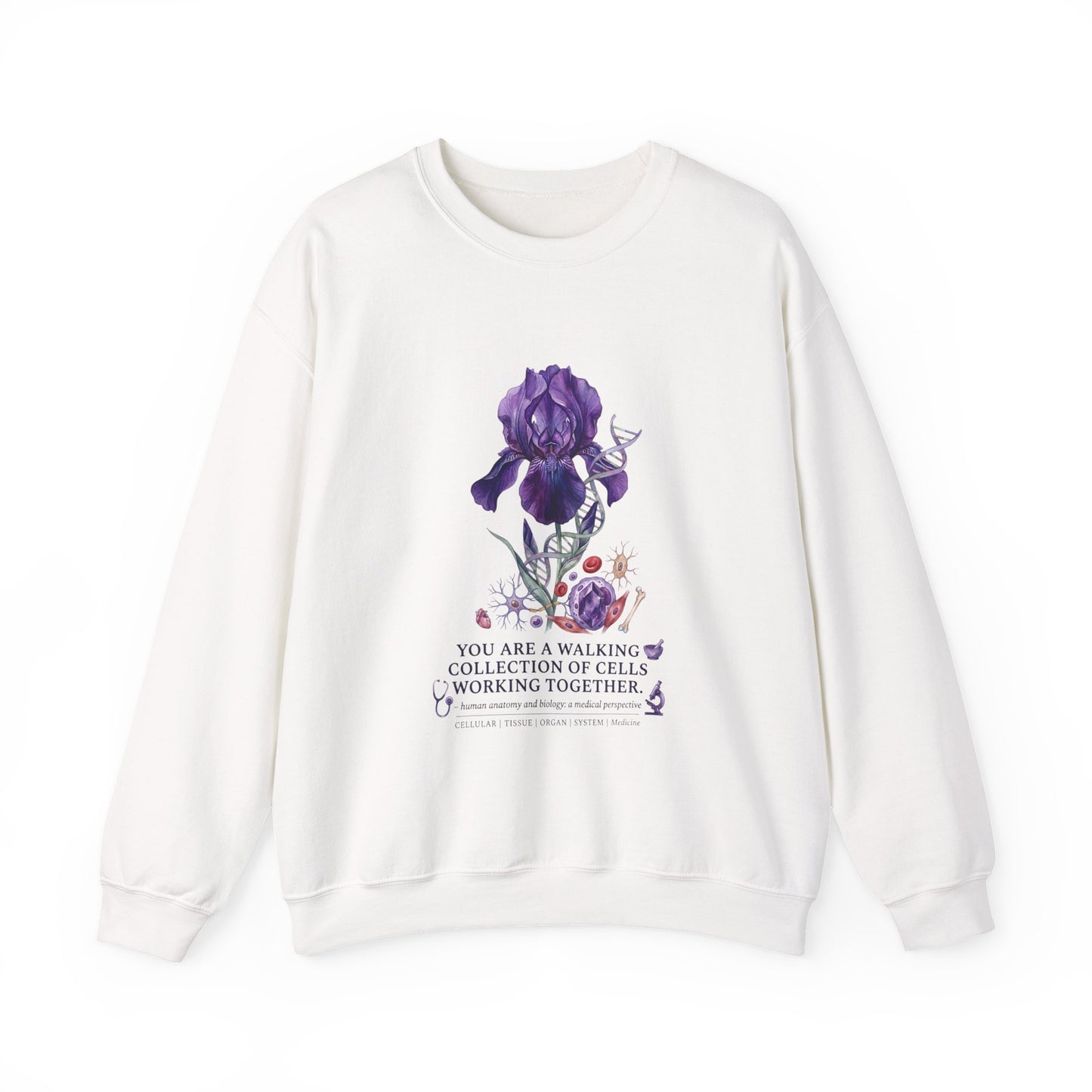 Iris Birth Flower Sweatshirt | Birth Month Botanical, Floral Meaning