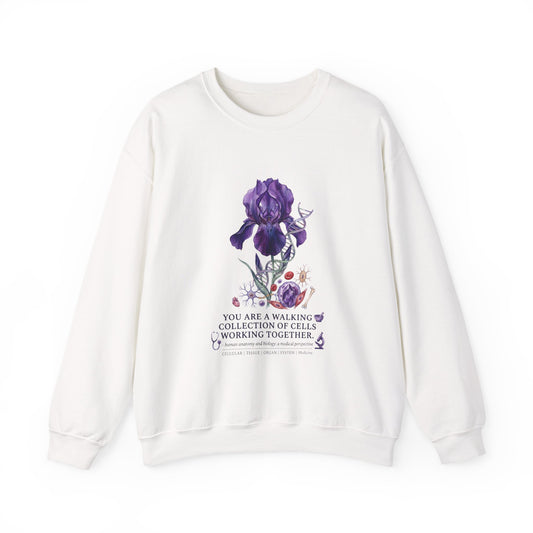 Iris Birth Flower Sweatshirt | Birth Month Botanical, Floral Meaning