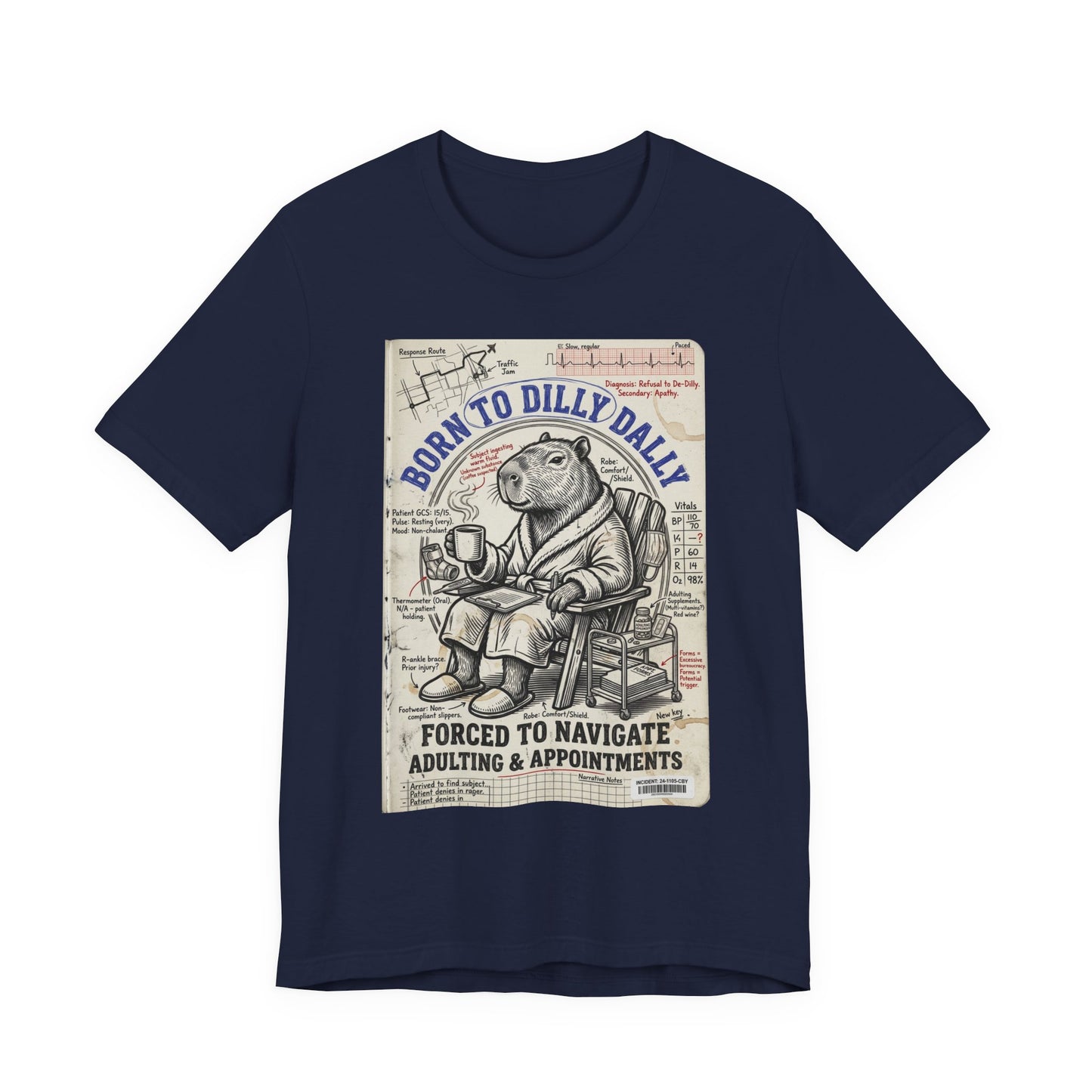 Born to Dilly Dally Tee | procrastination meme, retro cartoon frog
