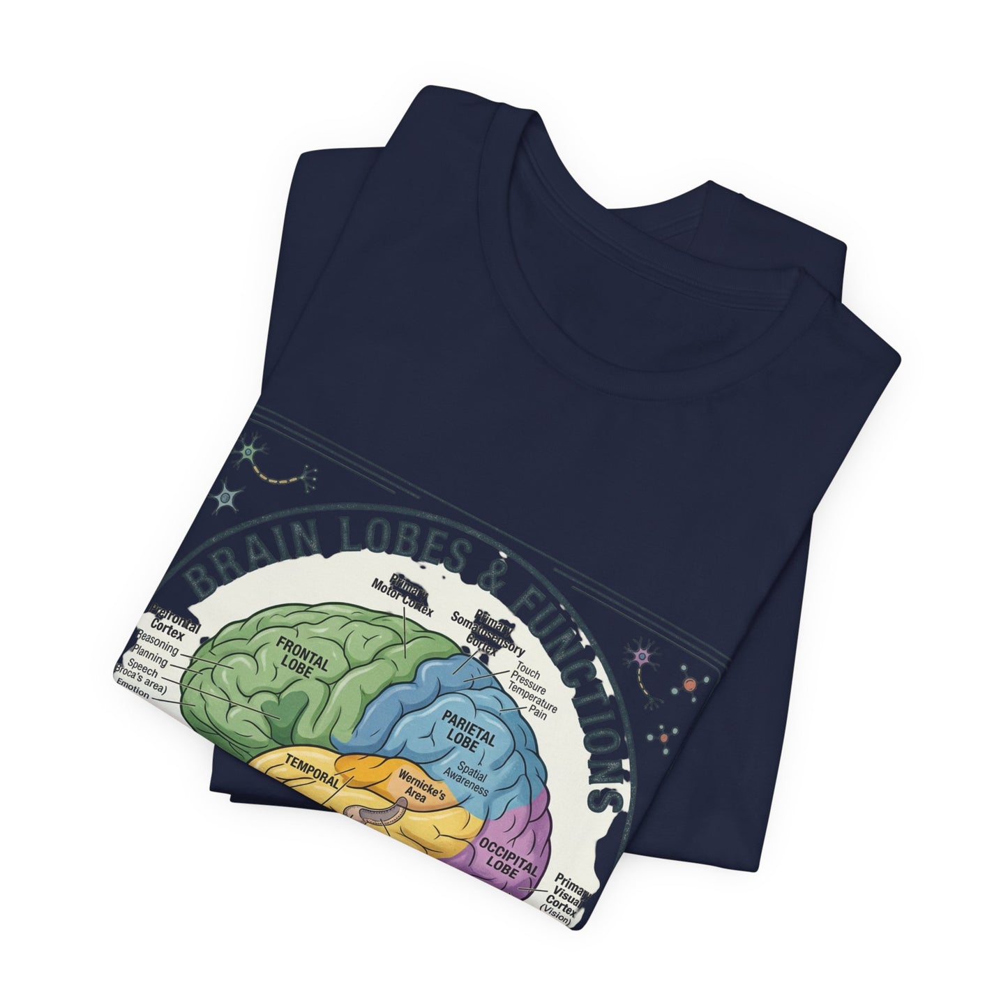 Brain Lobes & Functions T-Shirt | 250th Fourth of July, Patriotic Milestone