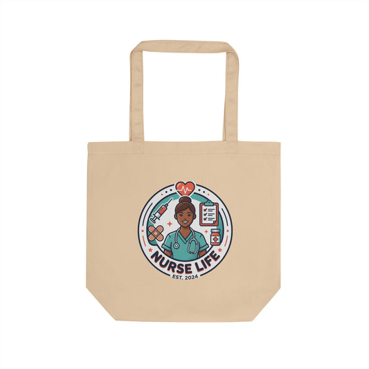 Nurse Life Eco Tote Bag — Reusable Nurse Tote for Work & Shift Essentials