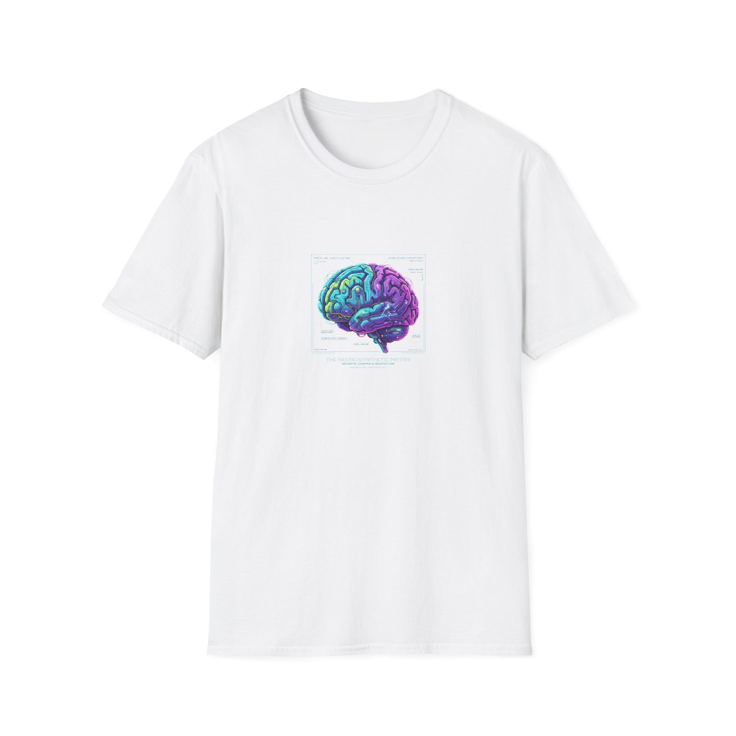 Neon Circuit Brain T-Shirt — Futuristic Sci‑Fi Science Poster Tee