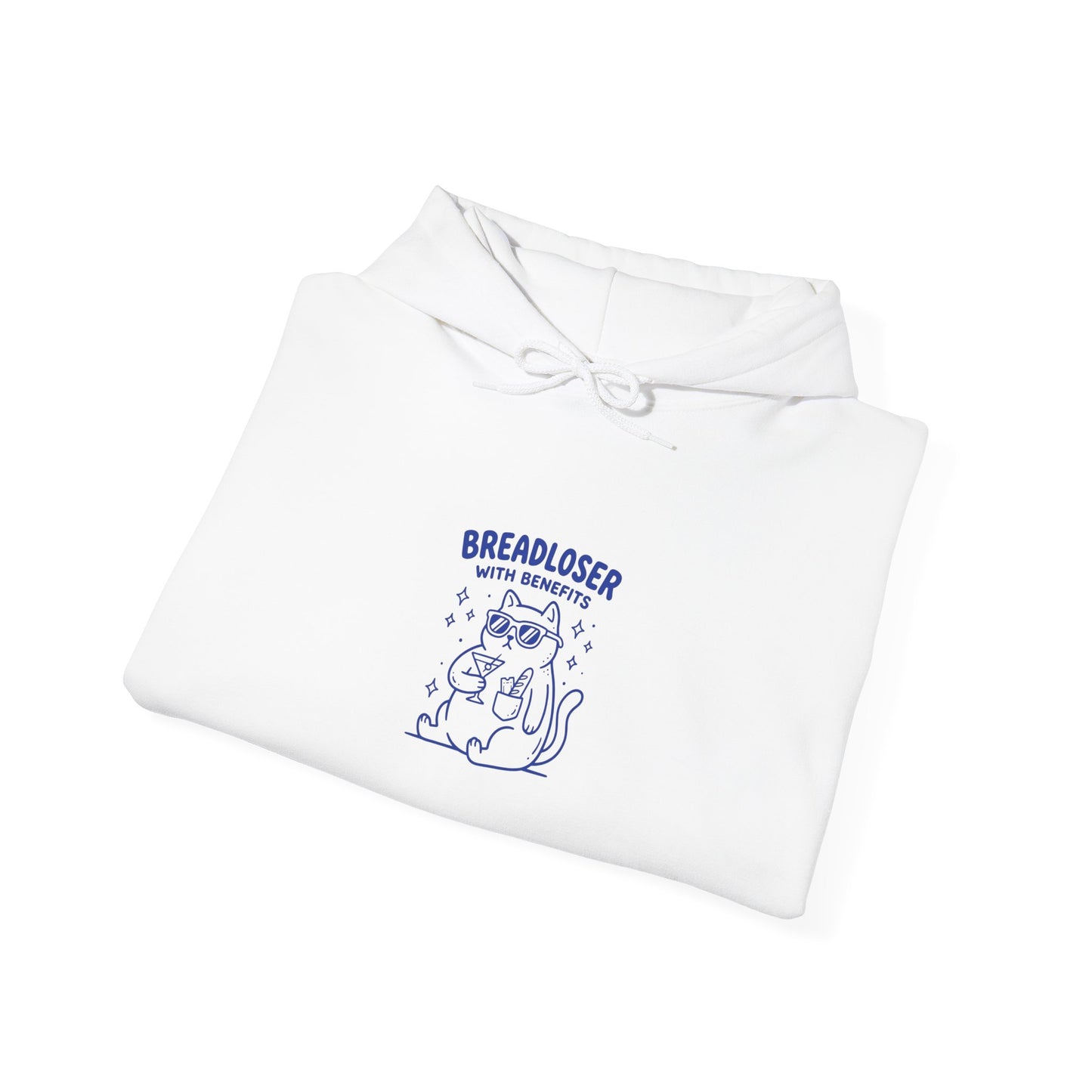 PRIMARY BREADLOSER hoodie | awkward doodle, burnout humor, meme apparel