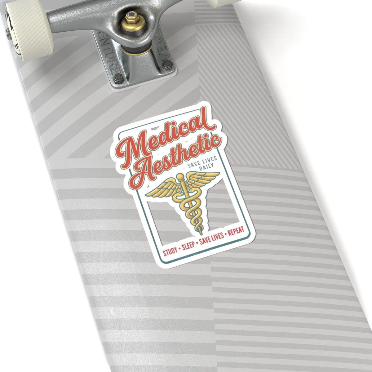 Medical Aesthetic Caduceus Sticker | Vintage Medical Retro