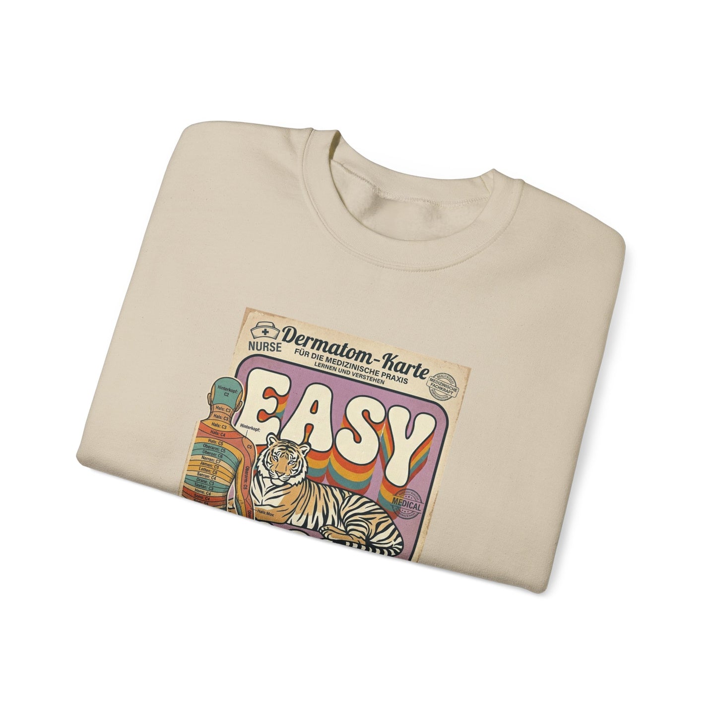 Easy Tiger retro tiger graphic Crewneck, vintage vacation vibe