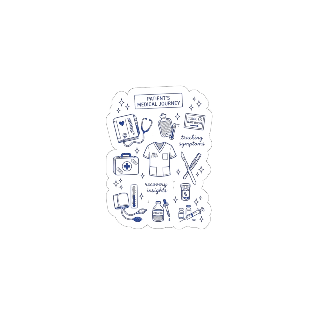 Hockey Romance Sticker, Kiss-Cut Skate & Hearts Bookish Hockey Sticker | Cute Fan-Girl Aesthetic
