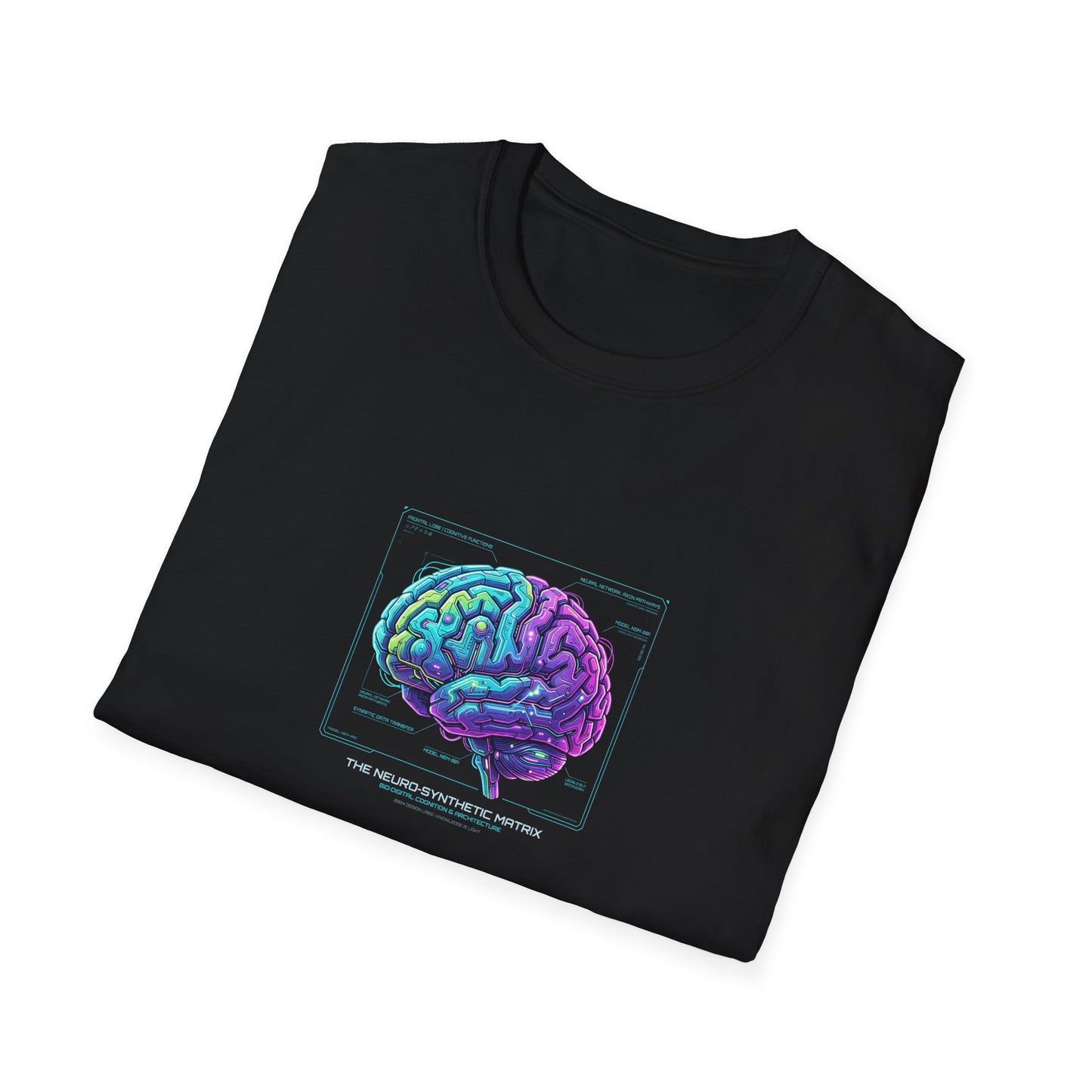Neon Circuit Brain T-Shirt — Futuristic Sci‑Fi Science Poster Tee
