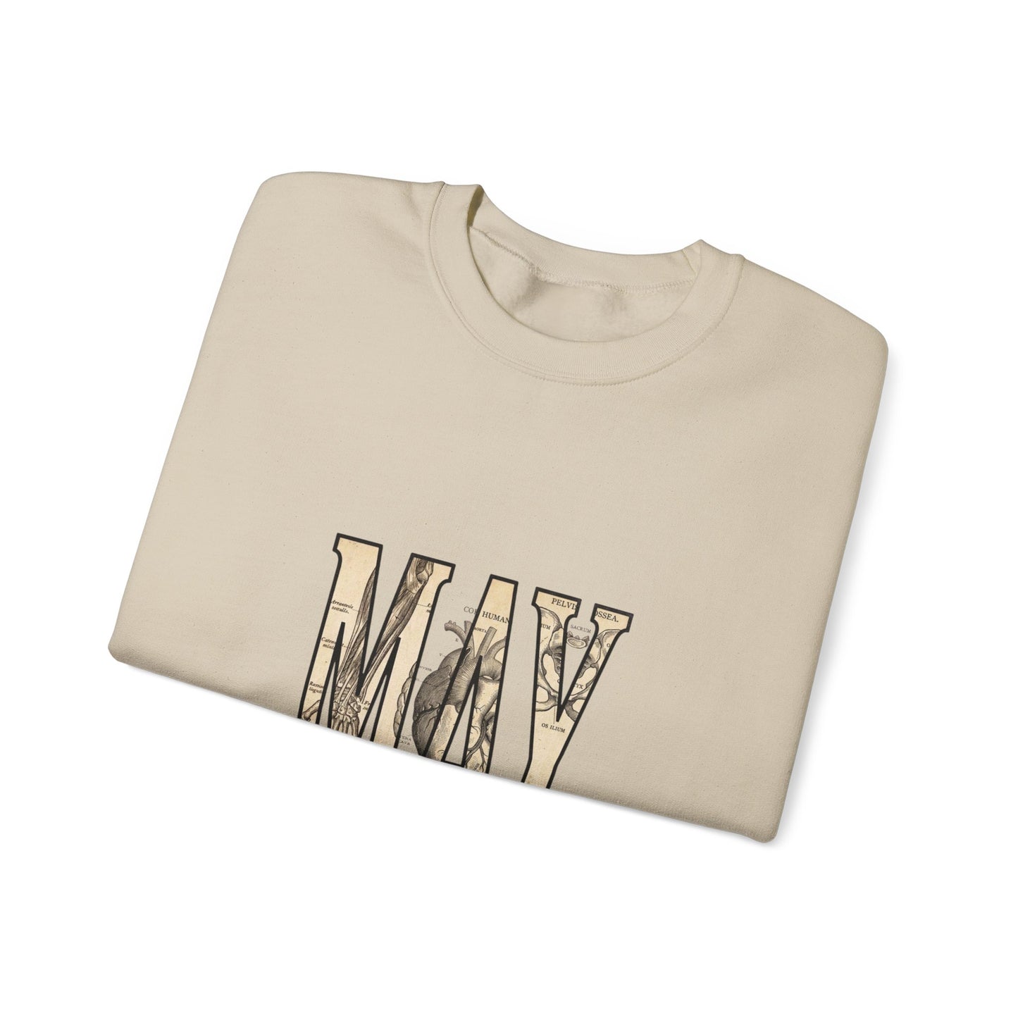 May Birth Flower Sweatshirt | Botanical Birth Month Floral Typography
