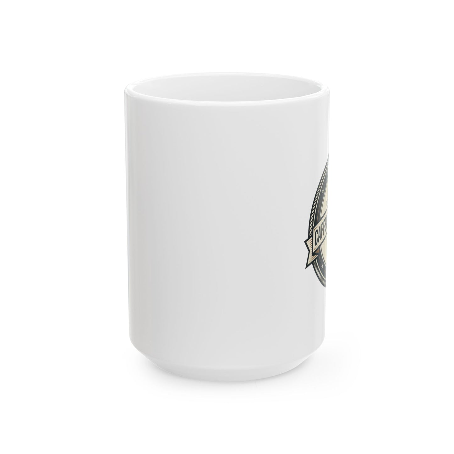 Caffeine & Cortisol Ceramic Mug — Funny Coffee Quote Mug (11oz/15oz)