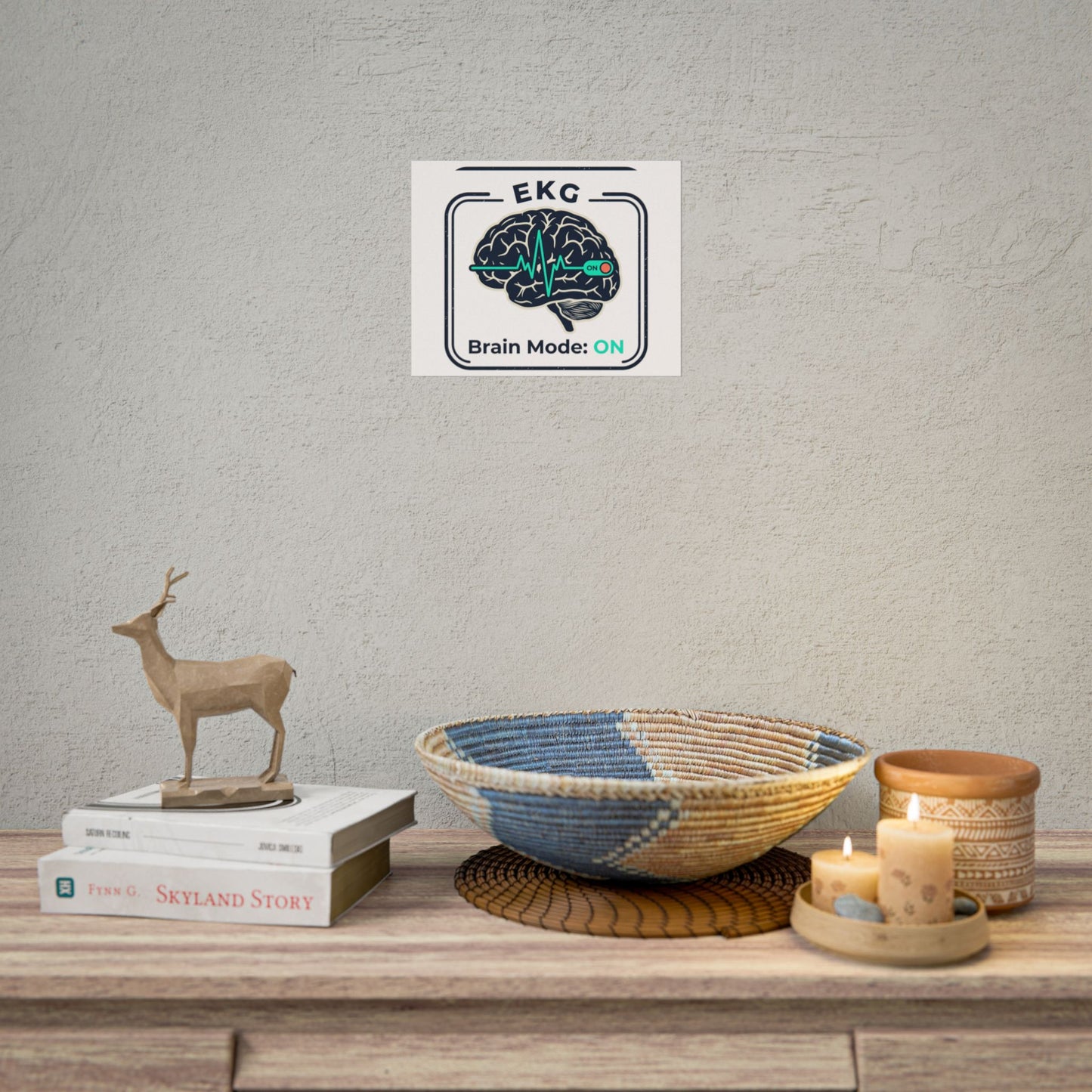 Rolled Poster — "EKG Brain Mode: ON" Graphic Art Print