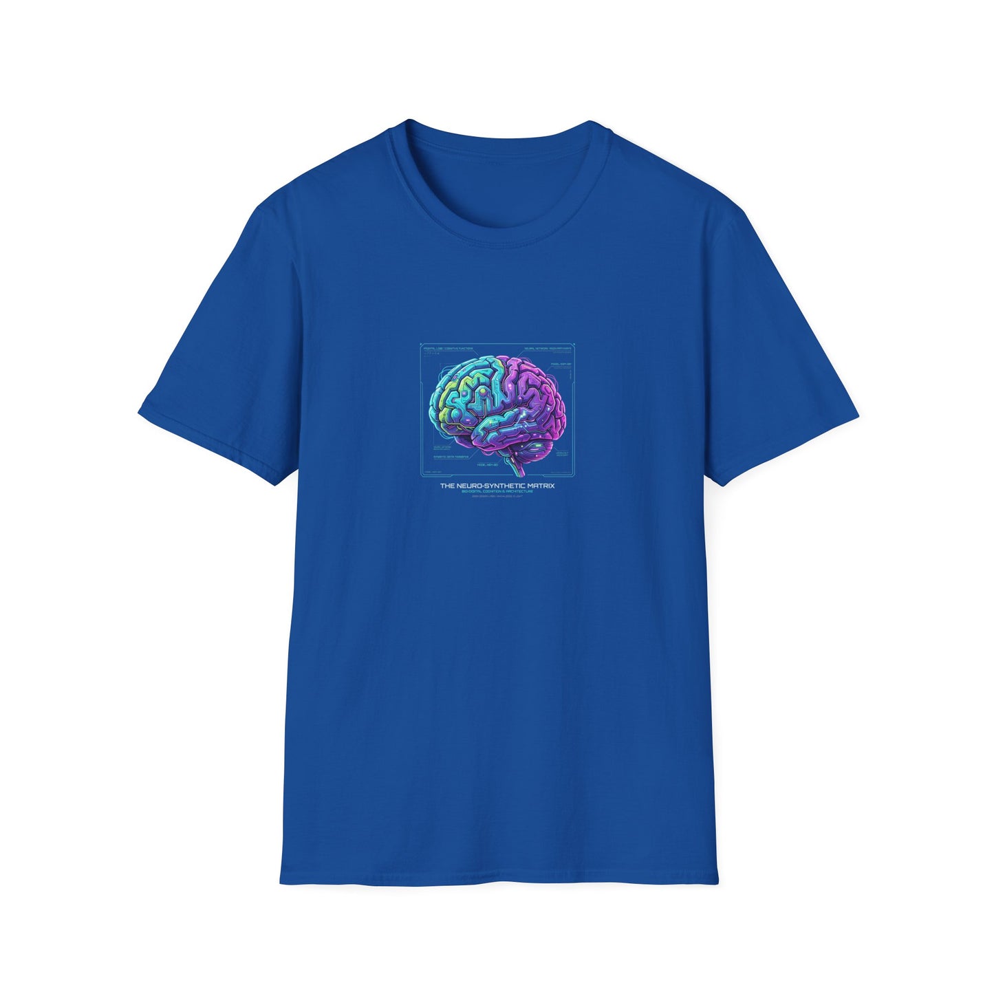 Neon Circuit Brain T-Shirt — Futuristic Sci‑Fi Science Poster Tee