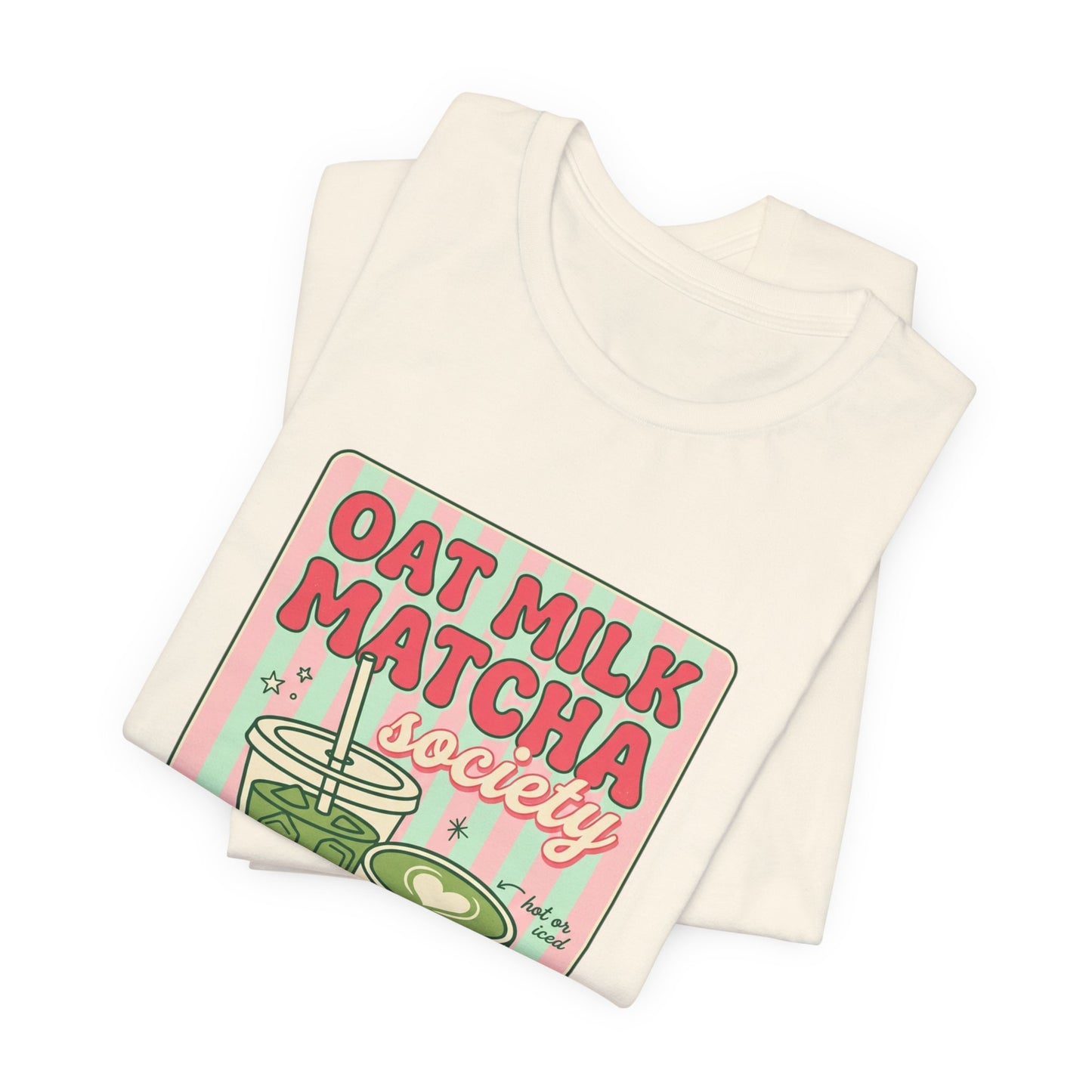 Oat Milk Matcha Society Tee | Matcha Aesthetic, Cafe Girl Graphic