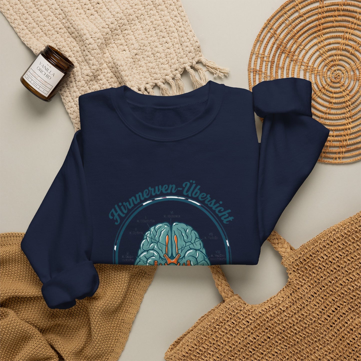 Literary Aesthetic Brain Crest Sweatshirt | Book Girl Summer, BookTok Style