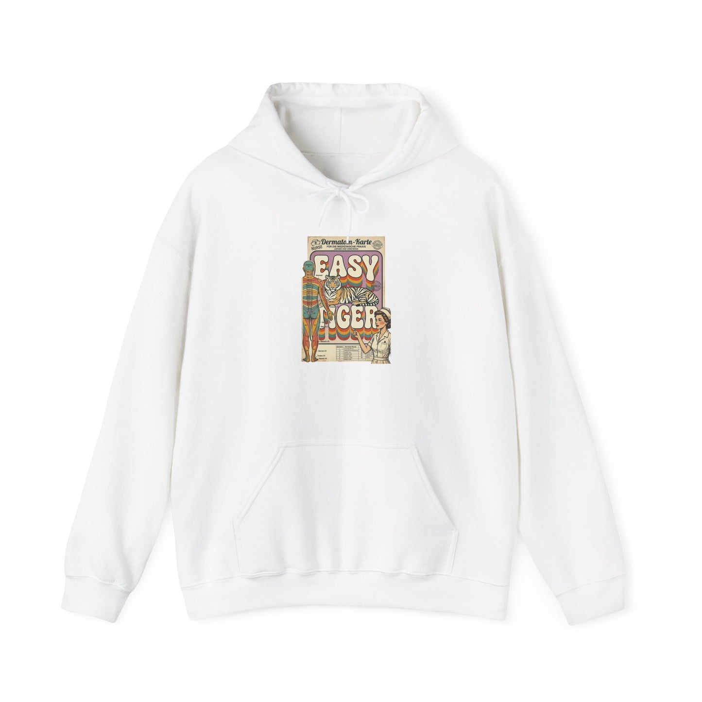 Easy Tiger retro vacation tiger hoodie | vintage surf animal graphic