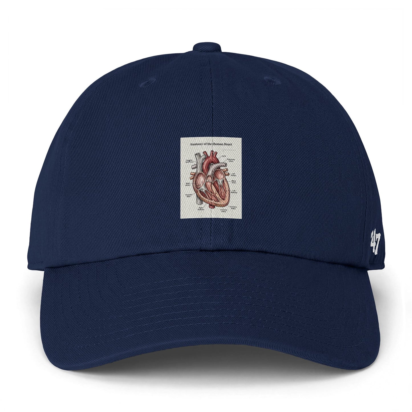 Anatomical Heart Embroidered Cap — Vintage Medical Illustration Dad Hat