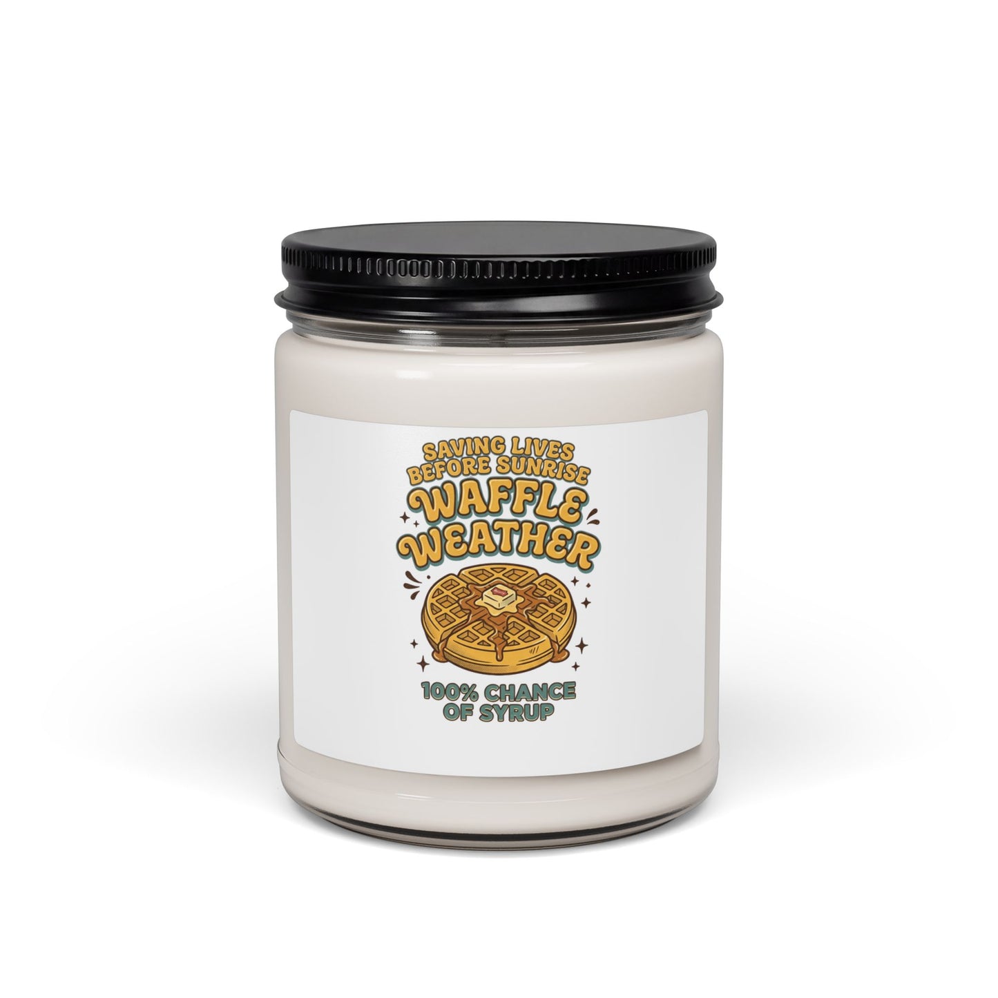 Waffle Weather Candle | Vintage Food Graphics, Retro Diner Soy Candle