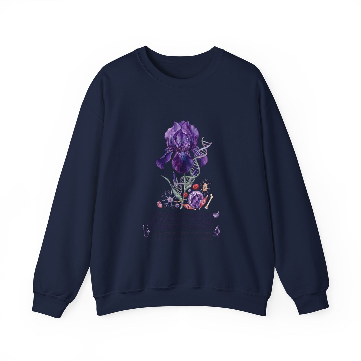 Iris Birth Flower Sweatshirt | Birth Month Botanical, Floral Meaning