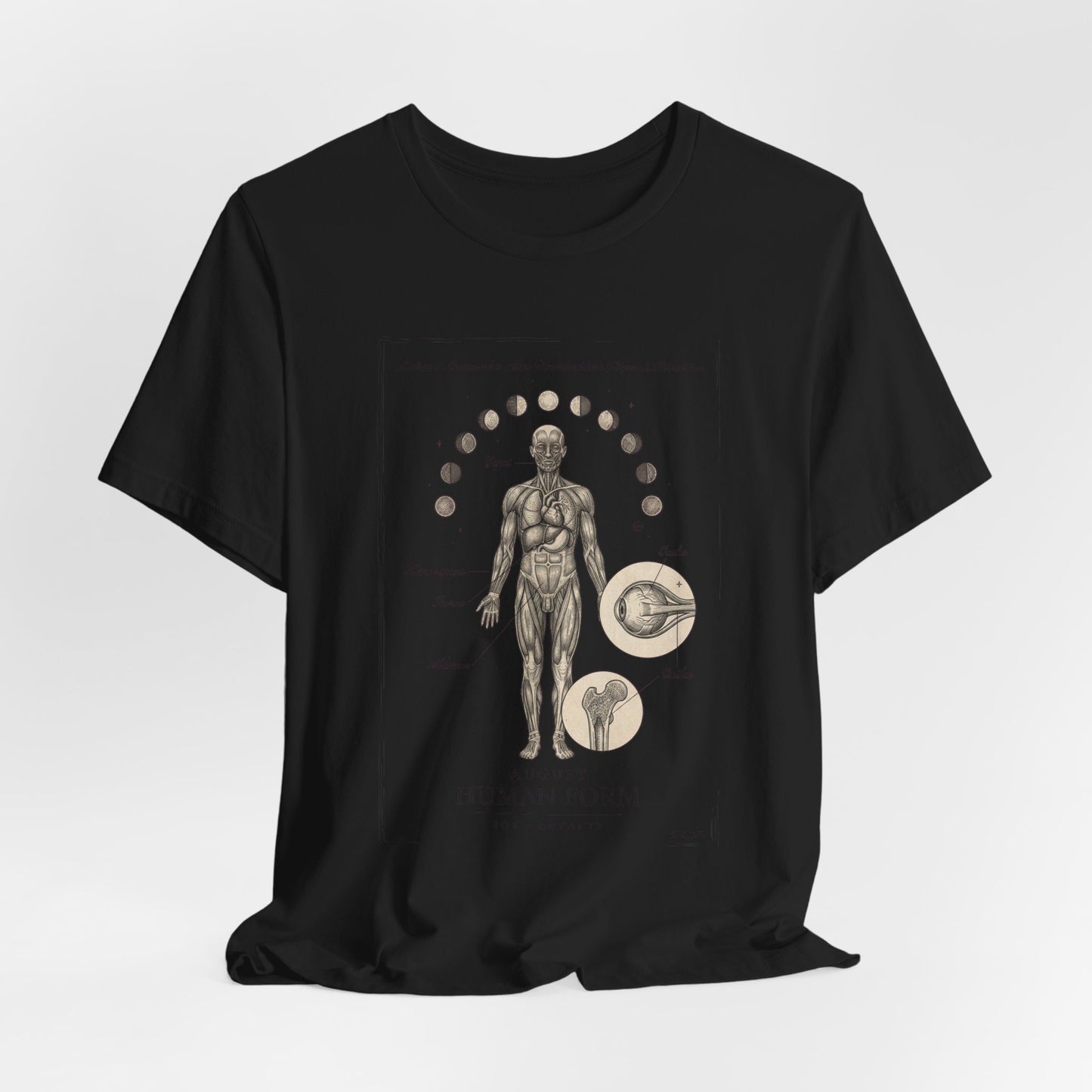 Anatomical Zodiac Chart Tee | Vintage Human Form, Birth Month Botanicals
