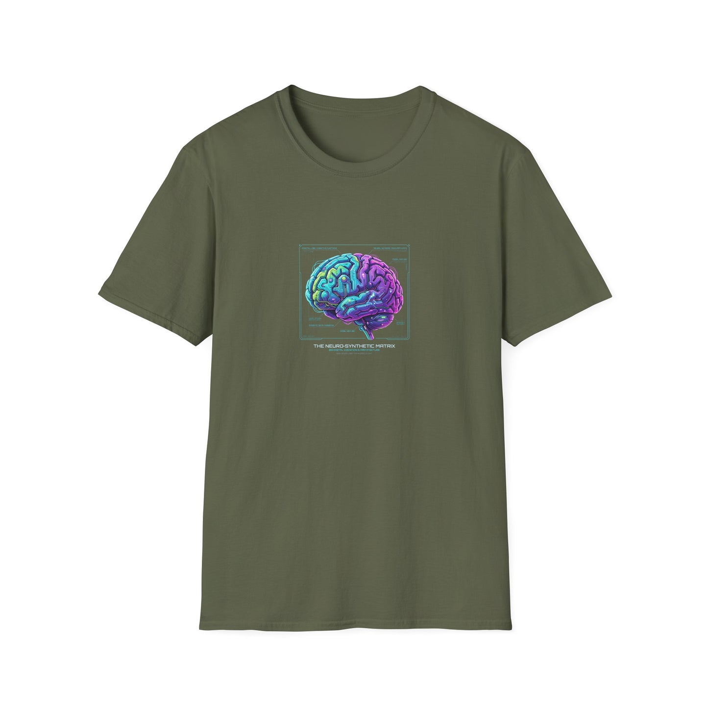 Neon Circuit Brain T-Shirt — Futuristic Sci‑Fi Science Poster Tee